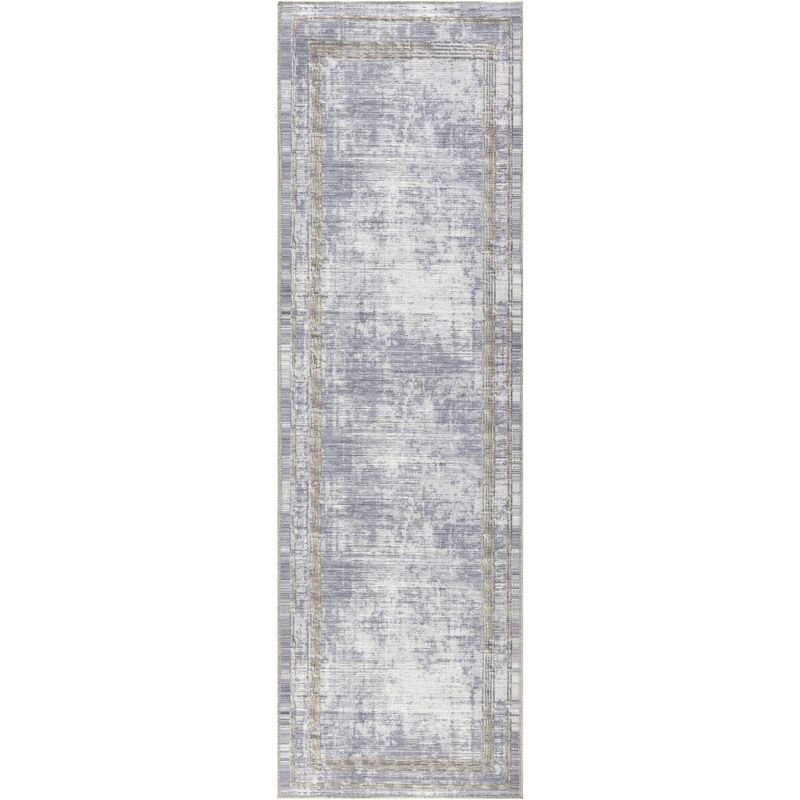 Inspire Me! Home Décor Daydream Distressed Double Border Non-Skid Washable Area Rug, 1 of 9