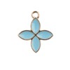 John Bead Sweet & Petite Small Simple Cute Charms Craft Embellishments Petals 15x18mm Light Blue 10 Pieces - 2 of 4