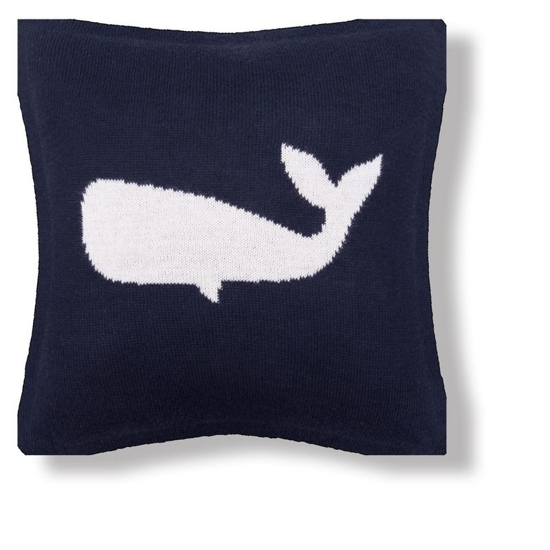 C&F Home 10" x 10" Whale Knitted Throw Pillow, 1 of 9