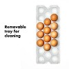 LunaLulinlk Refrigerator Organization Egg Bin with Removable Tray, Clear - 2 of 4