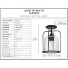 Urban Ambiance Luxury Farmhouse Outdoor Ceiling Light 11.625''H x 8.5''W,  Midnight Black Finish,  Henderson Collection, UHP1305 - 4 of 4