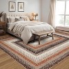 Acekool Washable Braided Print Rug, Non Slip Low Pile Stain Resistant Foldable Area Rug for Living Room Bedroom Dining - 4 of 4