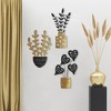 Americanflat Three Metal Plants Wall Decor Set - 3 X 10" Plants as Outdoor Metal Wall Art Decroations - Metal Indoor Wall Art - 2 of 4