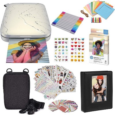 HP Sprocket Photo Printer|Portable Photo Printer for Smartphone Bundle