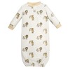 Hudson Baby Fleece Gowns, Kangaroo Neutral - 3 of 4