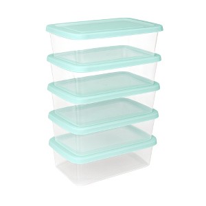 Sterilite 6 Qt Storage Boxes, Clear Plastic Containers with Lid, Set of 60, Mint - 1 of 4