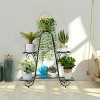 Artloge 6 Tier Vertical Black Metal Corner Plant Stand Flower Pots Display Rack Storage Shelf for Patio Balcony Yard Home Garden Decor - 4 of 4