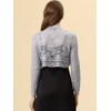 INSPIRE CHIC Women's Elegant Sheer Floral Lace Crop Bolero Shrug - 4 of 4