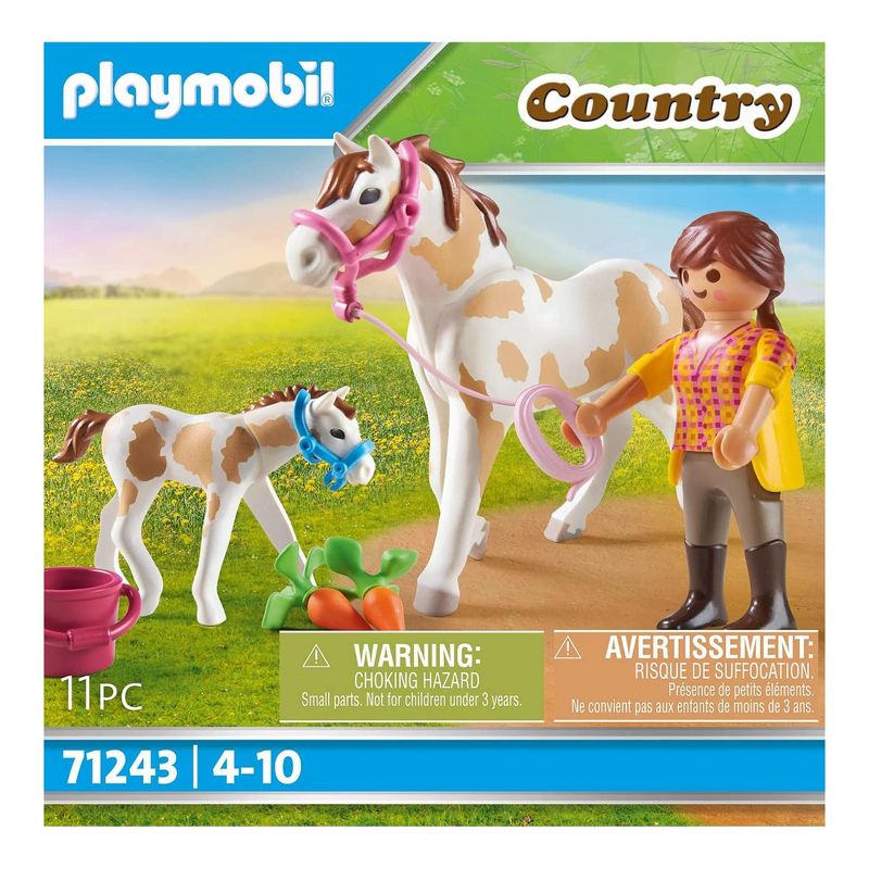 Playmobil 71243 Country Horse with Foal Building Set, 5 of 6