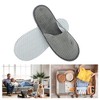 Unique Bargains Striped Coral Fleece Disposable Slippers 1 Pair - 4 of 4
