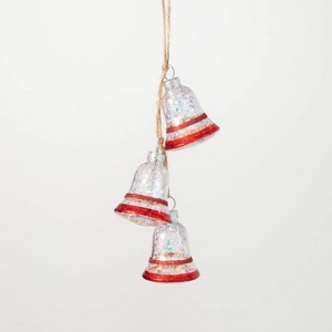 Sullivans Bell Glass Ornament 10"H Red - 1 of 2