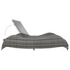 Sun Lounger Gray and dark gray  vidaXL - 4 of 4