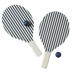Sunnylife Beach Paddle Set Resort Coastal Blue - 2 Bats & Balls Game w/ Case 6+ - 1 of 4