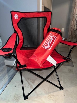 Coleman Broadband Mesh Quad Outdoor Portable Camp Chair Red Target