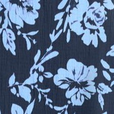 navy mono floral