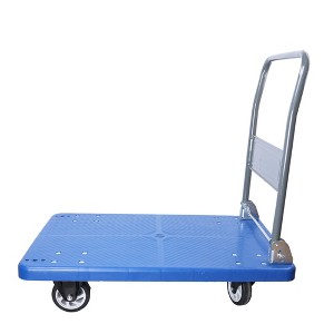NAYSAYE Foldable Hand Truck Heavy Duty Push Cart Dolly with Swivel Handle for Home and Warehouse Use, Blue, 35"*23"*34" - 1 of 4
