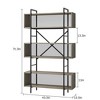 6 Tier Bookshelf with Storage, 71.3 Inch Tall Industrial Book Shelf with Open Display Bookshelves - 2 of 4