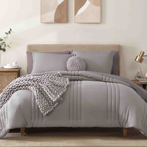 BAGOKIE 7 Pieces Bed in a Bag Comforter Set for All Season - 1 of 4