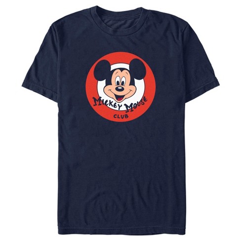 Men's Disney Mickey Mouse Club Mickey Face Logo T-shirt - Navy Blue ...