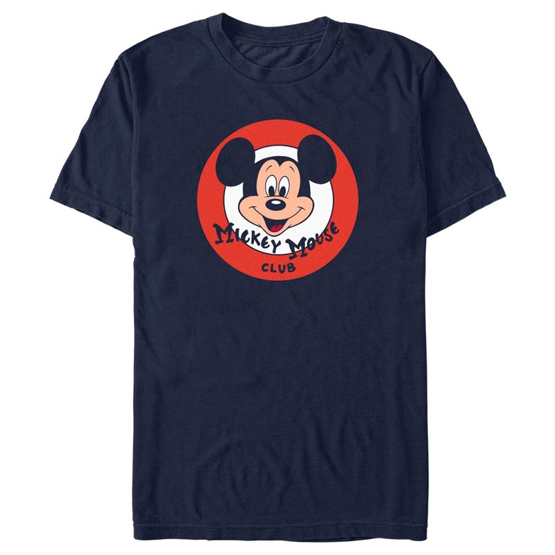 Men's Disney Mickey Mouse Club Mickey Face Logo T-Shirt, 1 of 6