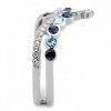 Slickblue Women's Crown-Inspired Halo Ring in Silver, Multicolor Synthetic Crystals, Stainless Steel, Sizes 5 to 10 - 4 of 4