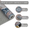 Vintage Distressed Area Rug for Living Room Traditional Medallion Stain Resistant Accent Rug, 5' x 7' Blue - 4 of 4