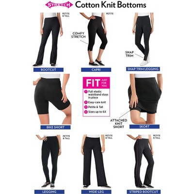 Woman Within Stretch-Cotton Knit Pull-On Leggings - image 5