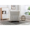 Mid-Century Modern Rocking Chair - Accent Chair for Living Room, Nursery, High Back Ergonomic Design - 4 of 4