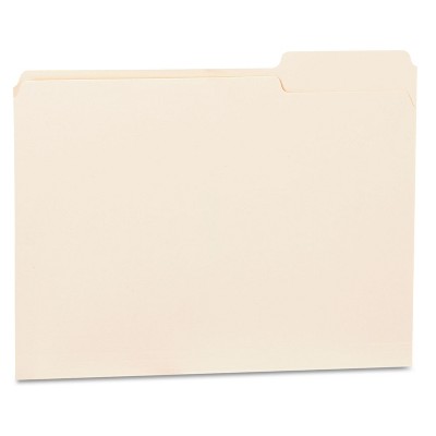 UNIVERSAL File Folders 1/3 Cut Third Position One-Ply Top Tab Letter Manila 100/Box 12123