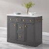 Crosley 42" Claire Kitchen Island Gray/White Marble: Storage, Faux Marble Top, Towel Bar, Hardwood - image 2 of 4