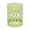 NicBex Outdoor Patio End Tables of 2, Decorative Garden Stool for Indoor Outdoor Heavy Duty Metal Frame Accent Table Modern End Table, Yellow - 4 of 4