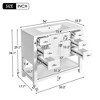 Grungis Bathroom Vanity with Top Single Sink,Modern Bathroom Storage Cabinet with 2 Soft Closing Doors and 6 Drawers - 3 of 4