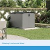 Suncast Glidetop 98 Cubic Foot Horizontal Shed Storage, Outdoor Waterproof Resin Floor Home Patio Deck Box for Garden and Tools, Dove Gray - 2 of 4
