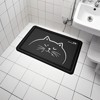 DOMETOUR Non-Slip Quick Dry Bath Mat Super Absorbent Cotton/Polyester Low Profile Fits Under Door - 4 of 4