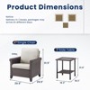 Buenhomino 3-Piece Outdoor Wicker Patio Set, 2 Lounge Chairs & Side Table with Driftwood Rattan & Weather-Resistant Cushions - 3 of 4