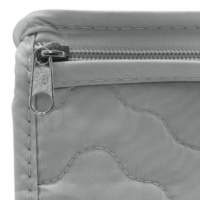 Gray Quilted 5-Piece Dinnerware Storage Set for 12