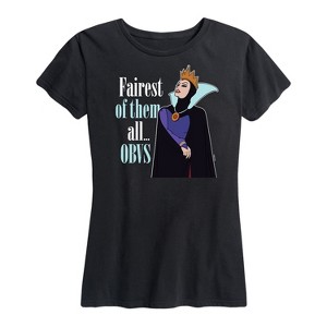 Women's - Disney Princess - Fairest of Them all Obvs Short Sleeve Graphic T-Shirt - 1 of 4