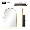 Wooakway Recessed or Wall Mount Medicine Cabinet 24 x 36 Inch Bathroom Mirror Cabinet with HD Mirror, Black - 3 of 4