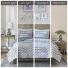3Pcs Light Weight Jacquard Woven Quilt Set, Contemporary Style Patchwork Design Thin Bed Pad for Hot Summer - 2 of 4