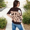 Anna-Kaci Women's Color Block Knit Sweater with Animal Print - 4 of 4