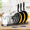 DOMETOUR Pots and Pans Organizer Expandable Rack for Cabinets, Kitchen Cabinet Organizer Holder Cookware Set Pot Lid Rack Organizer - 4 of 4