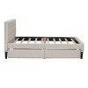 Twin Size Upholstered Platform Bed with Storage Drawers and Tufted Headboard, Linen Fabric Frame Bed for Bedroom-Baofuwish - 3 of 4