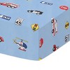 Everyday Kids Baby Boy Fitted Crib Sheet Police, Fire Rescue, 100% Soft Breathable Microfiber, Fits Standard Crib Mattress 28x52 inches - 2 of 3