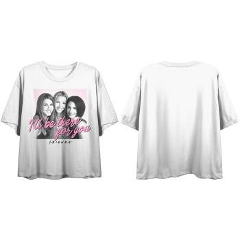 Friends Tv Series I'll Be There For You Women's White Boyfriend Crop Tee