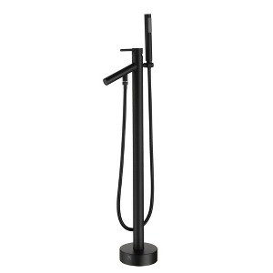 CASAINC Single-Handle Freestanding Bath Tub Faucet with Hand Shower in Matte Black - 1 of 1