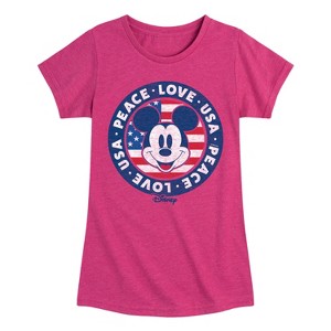 Girls' - Disney - Americana Fitted Short Sleeve Graphic T-Shirt - 1 of 4
