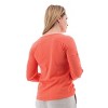 Aventura Clothing Women's Nyla Long Sleeve Split Neck Blouse - Hot Coral, Size Medium - 3 of 4