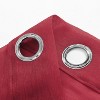 Home Mart Goods Burgundy Sheer Window Grommet Curtain Set 84" Inches Long ( 2 Panels) - 3 of 4