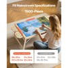 VEVOR 1500 Piece Puzzle Table with Folding Legs, 4 Drawers and Cover, 34x25 in Portable Wooden Board, Felt Surface Jigsaw Puzzle Accessories, Beige - 4 of 4