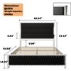NicBex Queen/King Size Faux Leather Bed Frame with Charging Station and LED Lights for Adults/Boys/Girls,Black - 2 of 4